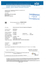 Prüfbericht Reinwasser und Hochbehälter Maddau vom 17.04.2024